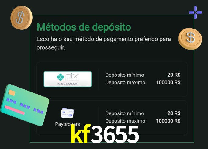 O cassino kf3655 oferece uma grande variedade de métodos de pagamento